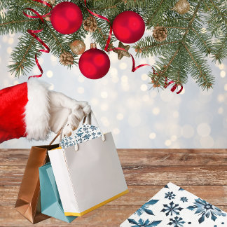 Classic Blue Snowflake Christmas Tissue Paper