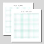 Classic Blue Square Custom Name Notepad<br><div class="desc">A blue square pattern notepad with a custom name design is classic. It's a perfect gift for teachers,  office coworkers,  and students.</div>