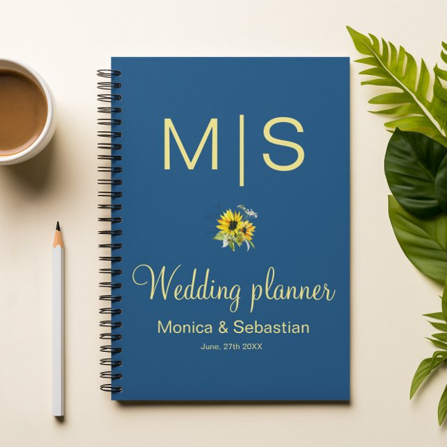 Classic Blue Sunflower wedding Planner (Creator Uploaded)