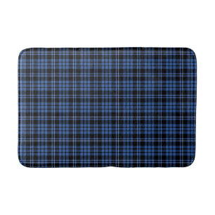 Classic Blue Tartan Plaid Pattern Bath Mat