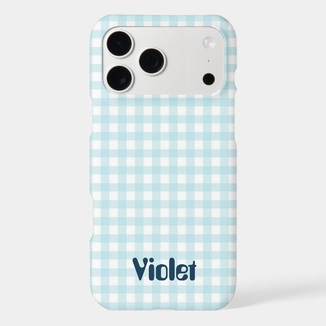 Classic blue & White Gingham Check Pattern (Back)