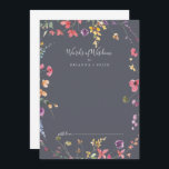 Classic Blue Wild Wedding Words of Wisdom  Advice Card<br><div class="desc">This classic blue wild wedding words of wisdom advice card is perfect for a rustic wedding. The design features a yellow, purple, white wild flowers with foliage in a rose and green watercolor background. These cards are perfect for a wedding, bridal shower, baby shower, graduation party & more. Personalize the...</div>
