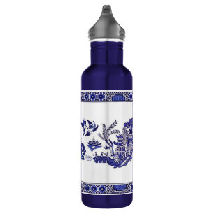 Classic Blue Willow Design 710 Ml Water Bottle