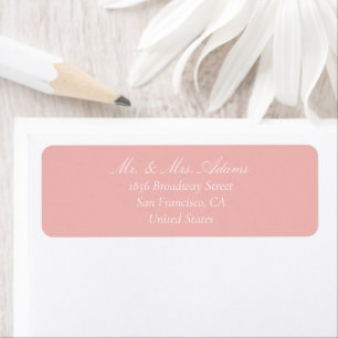 Classic Blush Pink Pre-Addressed Return Label