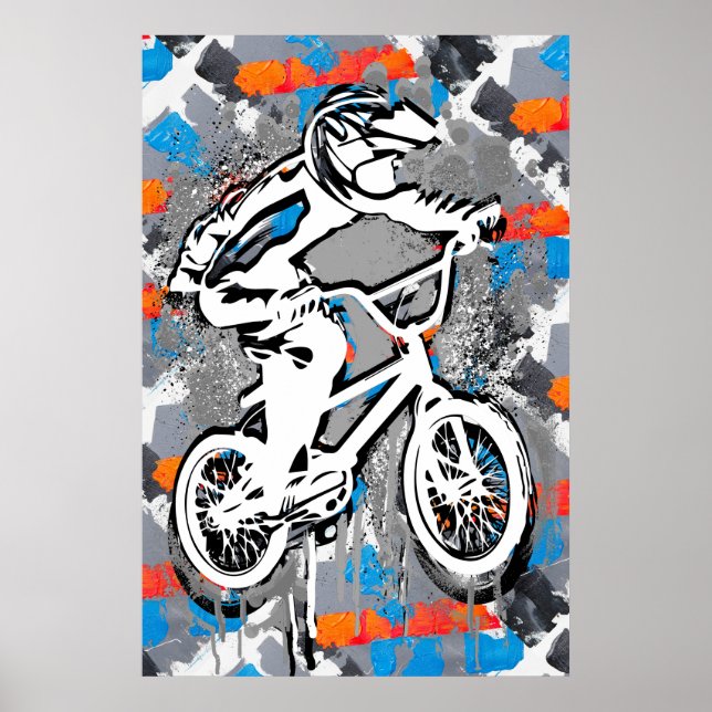 Classic Bmx Bike - Bmx Freestyle Bmx Poster Print (Front)