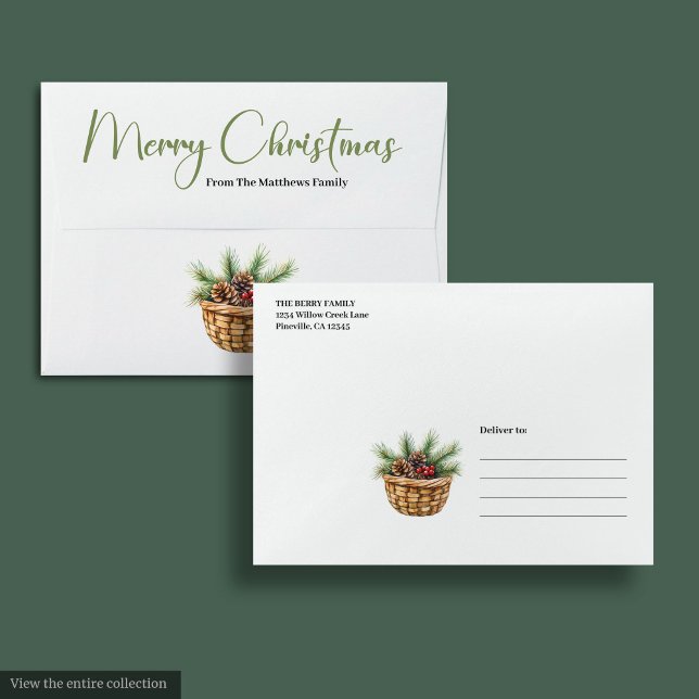 Classic Bohemian Watercolor Botanical Envelopes (Classic Bohemian Watercolor Botanical Envelope)