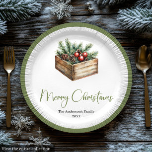 Classic Boho Scandinavian Christmas Tree Plates