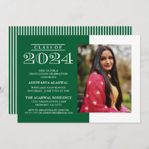 CLASSIC BOLD CLASS OF 2024 GRADUATION INVITATION
