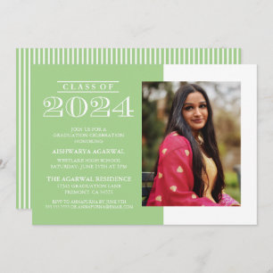 CLASSIC BOLD CLASS OF 2024 GRADUATION INVITATION