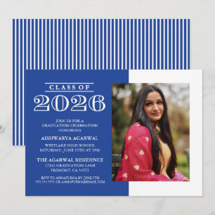 CLASSIC BOLD CLASS OF 2026 GRADUATION INVITATION
