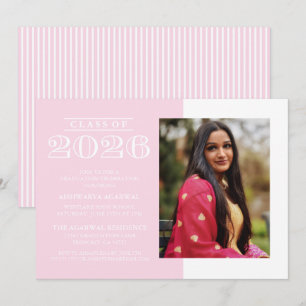 CLASSIC BOLD CLASS OF 2026 GRADUATION INVITATION