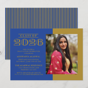 CLASSIC BOLD CLASS OF 2026 GRADUATION INVITATION
