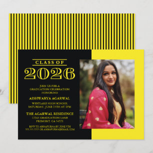 CLASSIC BOLD CLASS OF 2026 GRADUATION INVITATION