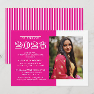 CLASSIC BOLD CLASS OF 2026 GRADUATION INVITATION
