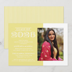CLASSIC BOLD CLASS OF 2026 GRADUATION INVITATION