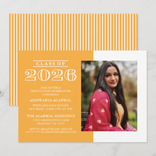 CLASSIC BOLD CLASS OF 2026 GRADUATION INVITATION