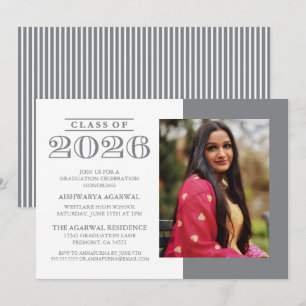 CLASSIC BOLD CLASS OF 2026 GRADUATION INVITATION