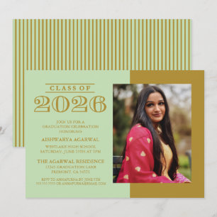 CLASSIC BOLD CLASS OF 2026 GRADUATION INVITATION