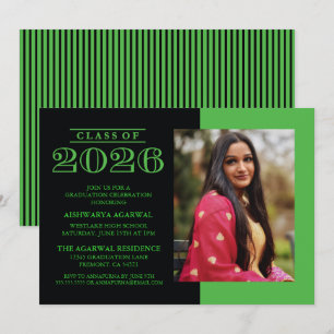CLASSIC BOLD CLASS OF 2026 GRADUATION INVITATION
