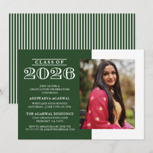 CLASSIC BOLD CLASS OF 2026 GRADUATION INVITATION