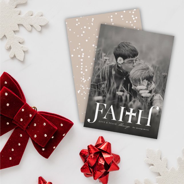 Classic Bold Faith Religious Christmas Photo Card (Creator Uploaded)