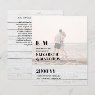 Classic BOLD PHOTO OVERLAY Save the Dates BUDGET