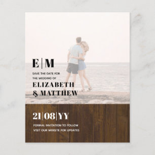 Classic BOLD PHOTO OVERLAY Save the Dates BUDGET Flyer