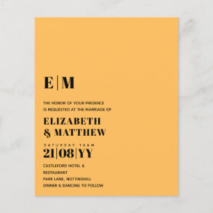 Classic BOLD Text Only Wedding Invitation Simple Flyer