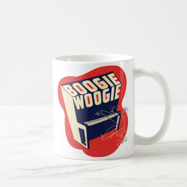 Classic Boogie-Woogie Blues Piano Coffee Mug (Right)