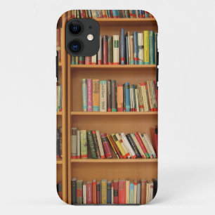 Classic book shelf pattern, bookcase,books,old iPhone 11 case
