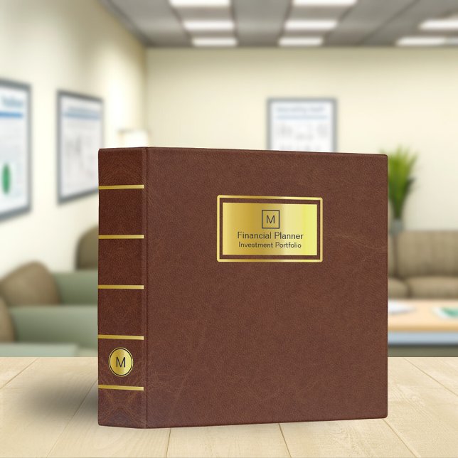 Classic Book Style Reddish Brown Leather with Gold Binder (Creator Uploaded)