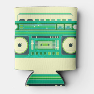 Classic Boom Box Vintage Image Can Cooler