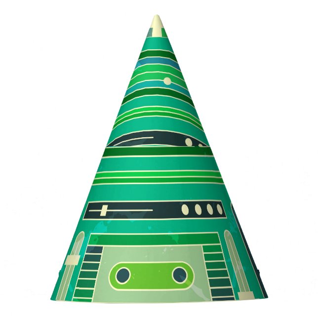 Classic Boom Box Vintage Image Party Hat (Front)