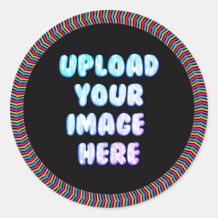 Classic Border Round Sticker with a Business Logo