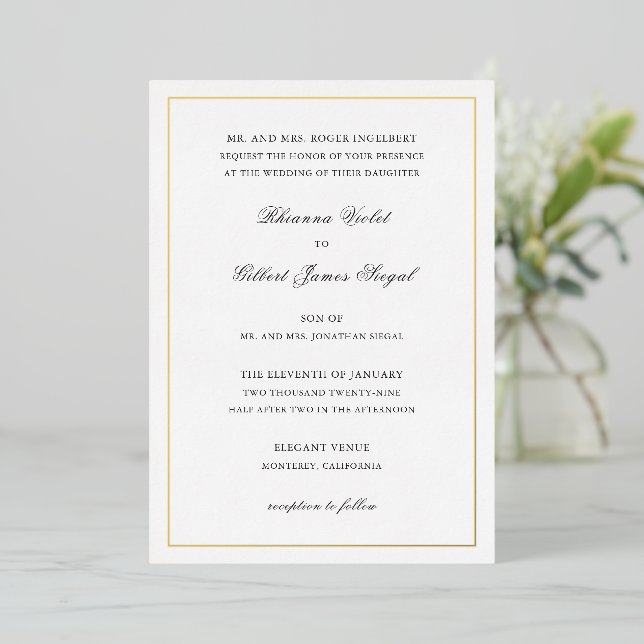 Classic Border Timeless Wedding (Standing Front)