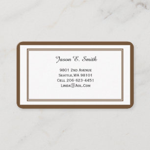 Classic Bordered Business Calling Card