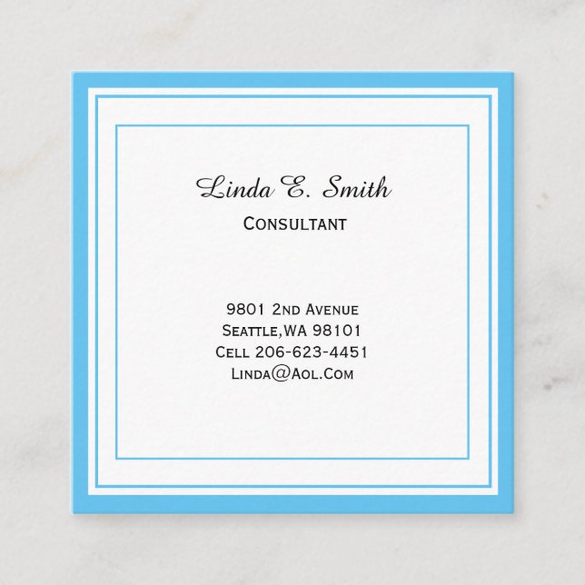 Classic Bordered Business Calling Card (Front)