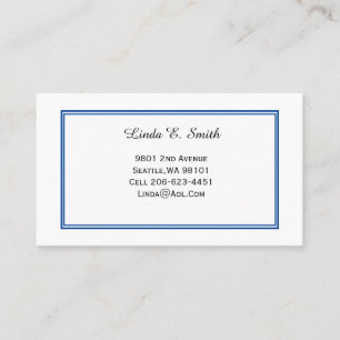 Classic Bordered Calling Card