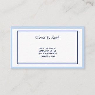 Classic Bordered Calling Card