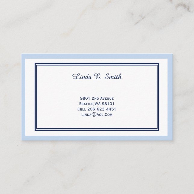 Classic Bordered Calling Card (Front)