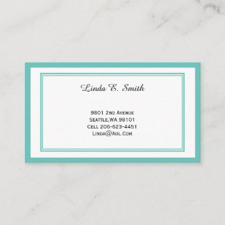 Classic Bordered Calling Card