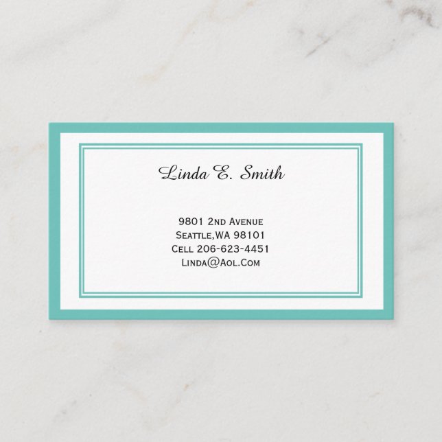 Classic Bordered Calling Card (Front)