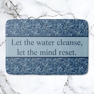 Classic Botanical Inspirational Quote Pattern  Bath Mat