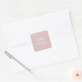 Classic Bow  Square Sticker