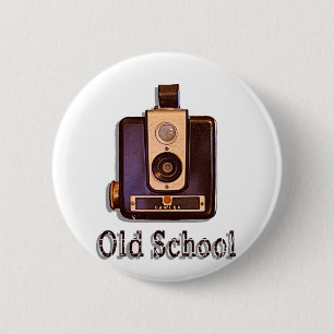 Classic Box Camera 1950s - Old School 2 Inch Round Button