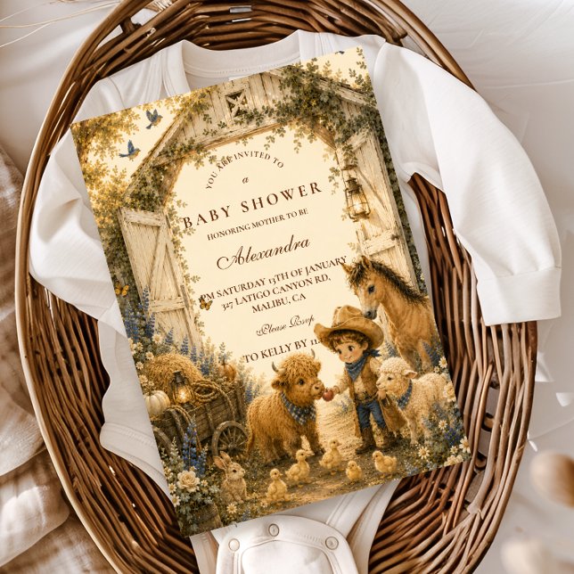 Classic Boy Western Boho Baby Shower Invitation (Creator Uploaded)