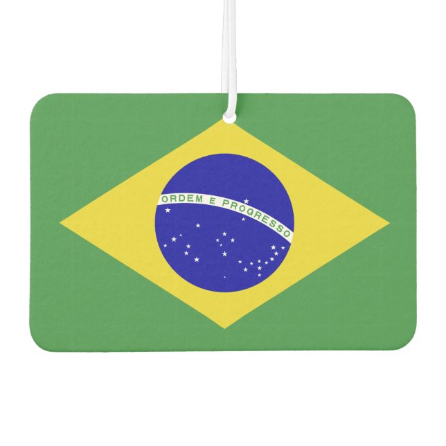 Classic Brazilian Flag Air Freshener (Front)