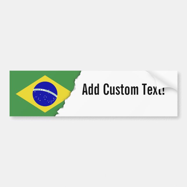 Classic Brazilian Flag Bumper Sticker (Front)