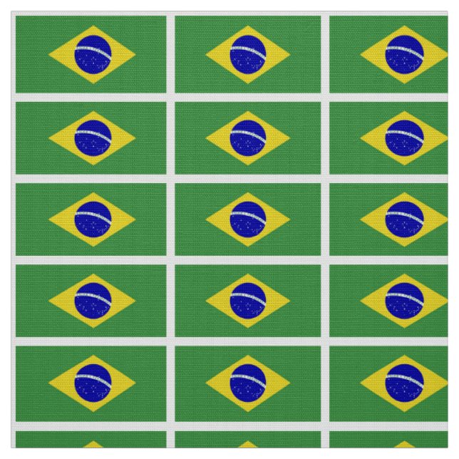 Classic Brazilian Flag Fabric (Swatch)