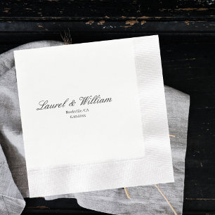 Classic Bride and Groom Wedding Napkins